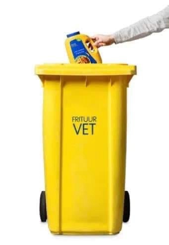 Frituurvet over na het oliebollen bakken, lever het in bij VVH